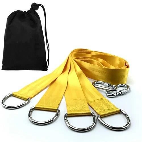 Corde Balancoire Exterieur Sangles D'Étirement En Nylon Rouge - 5 Sanglies - Pour Porte - Améliore Flexibilité Sportive Sangle Trx