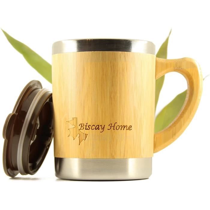 Verre En Bambou Avec Couvercle Et Paille En Silicone Rose | Cap Bambou