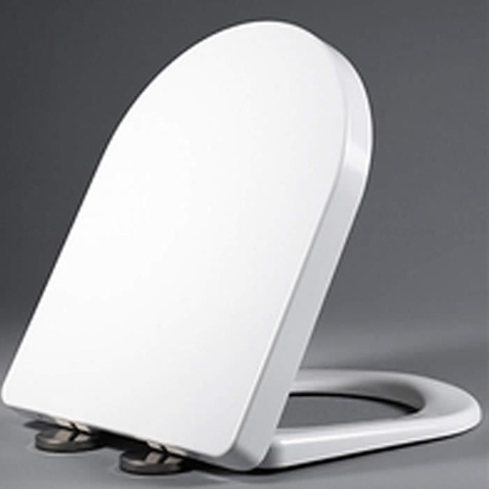 Abattant WC Fermeture Douce STORMIC - Siège Toilette Silencieux Et Robuste Forme D