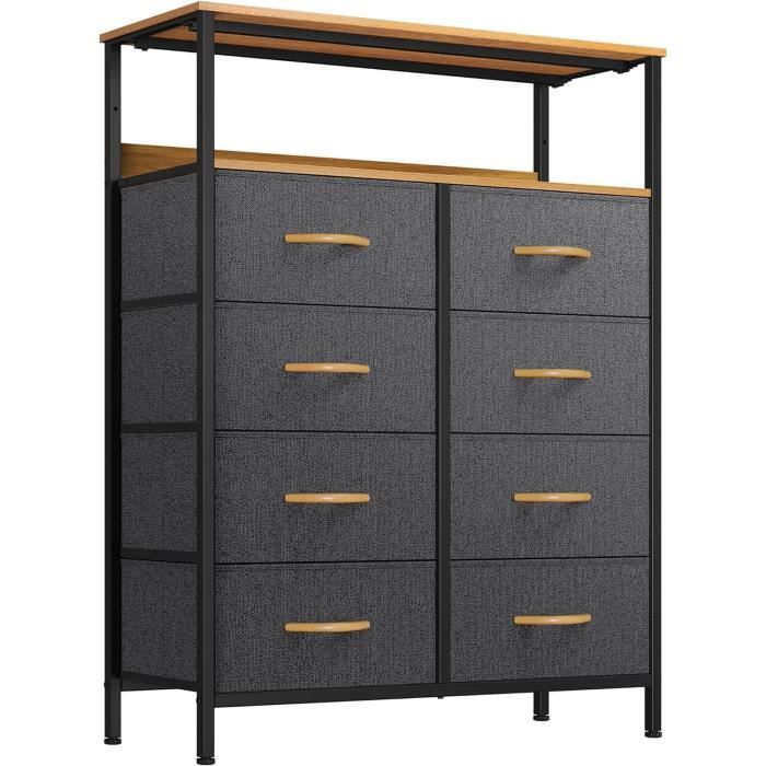 Commode En Tissu Avec 8 Tiroirs - Rangement Spacieux Pour Chambre, Salon Ou Couloir - Style Bohème