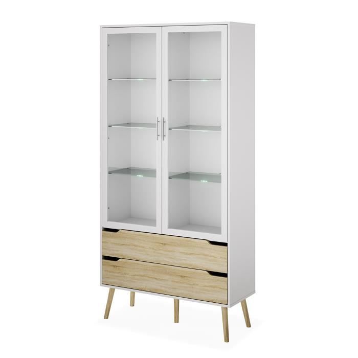 vitrine vaisselier argentier meuble scandinave moderne et tendance achat vente vitrine argentier vitrine vaisselier argent cdiscount