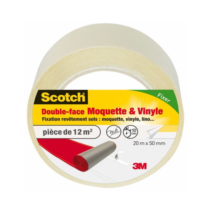 3m Scotch Double Face 20 M X 50 Mm Moquette Et Vinyle Achat