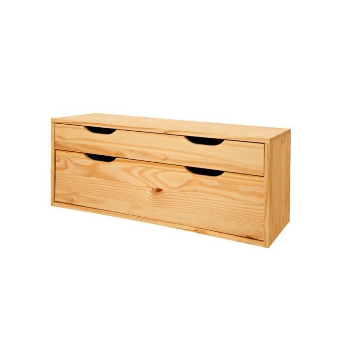 Caisson De Rangement 2 Tiroirs Pin Massif Achat Vente Caisson De Bureau Caisson De Rangement 2 Tiro Cdiscount