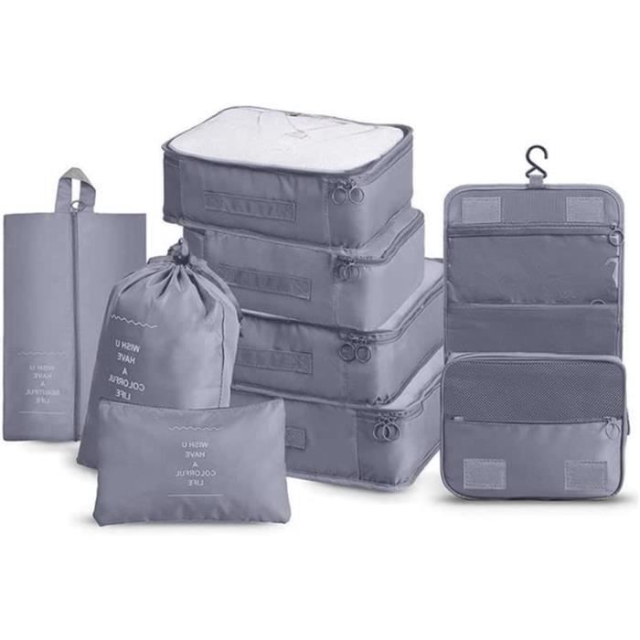 Ensemble de cubes d'emballage - organisateur de valise ou de sac - sacs  d'emballage 