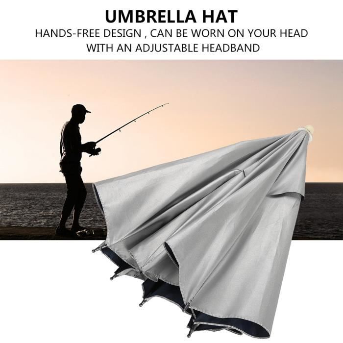 parapluie parasol pêche camping chapeau de tête bandeau extérieure pliable-pro