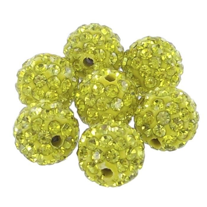 Lot De 100 Perles Hématite 10mm - Pour Bracelets Shamballa Et Créations Bijoux - Perles Rondes