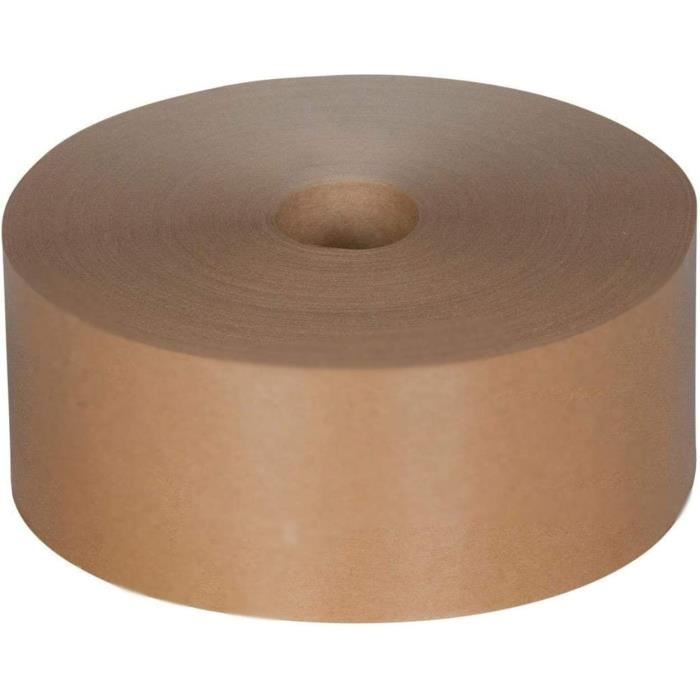 Ruban Adhésif Humide Kraft 15 Mm X 200 M – Marron, 60 G/m², Pour Encadrement, Collage écologique Et Sécurisé - 10