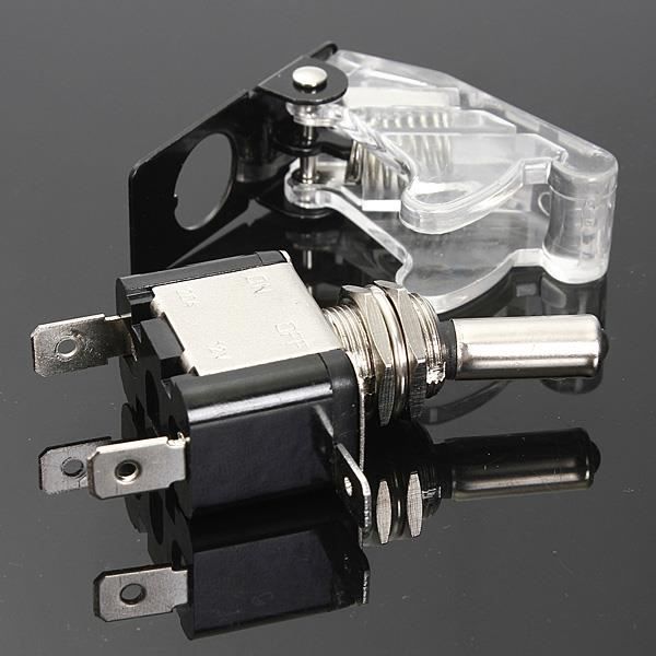 12V 20A Intérrupteur Inverseur Bascule Levier SPST LED   Couvercle Auto ...