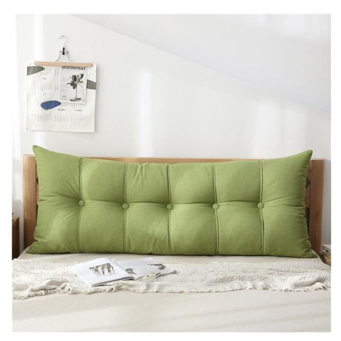 Coussin de tête de lit,Dossier Coussin De Lecture Tatami Triangulaire Bureau Lombaire Pad Lavable et détachable Vert 80*20*60cm