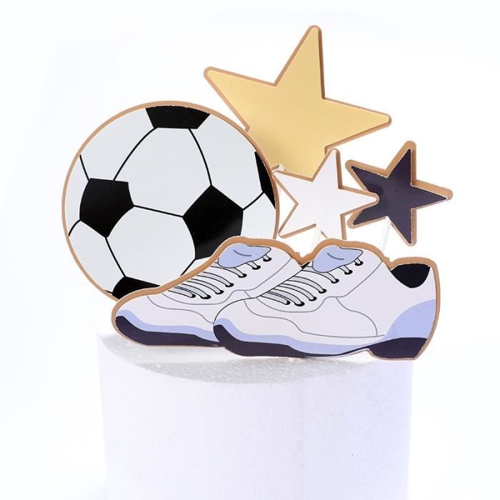 Bleu Profond Decoration De Gateau D Anniversaire Theme Sport Football Garcon Fournitures De Fete Cdiscount Maison