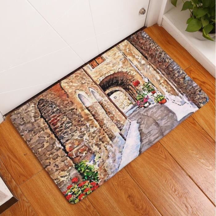tapis vintage peinture suade tapis de sol decoration maison cuisine exterieur paillasson salle de bain type 4 500mm x 800mm achat vente tapis cdiscount
