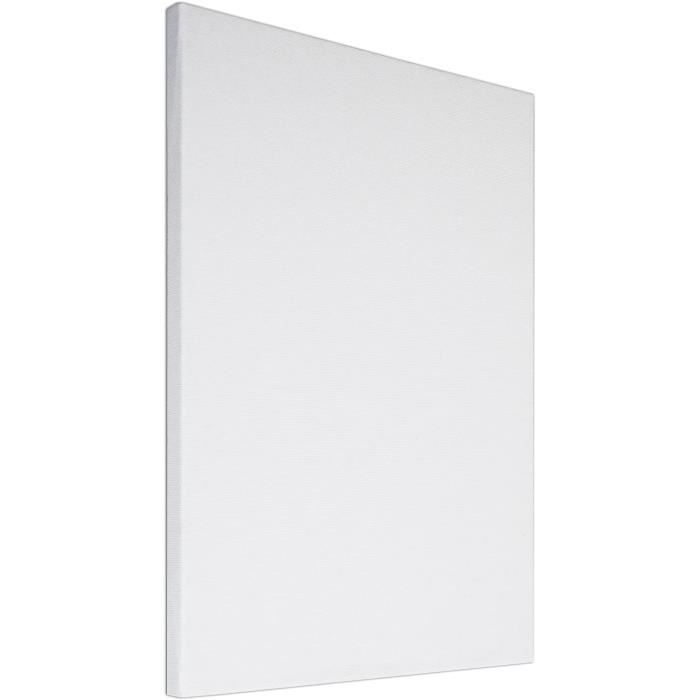 Châssis Avec Toile Pour Peintres Arte & Arte - Bois De Sapin Argent, Format 60 X 40 X 3.5 Cm, Toile Coton 100% Grain Moyen - Fabrication Italienne