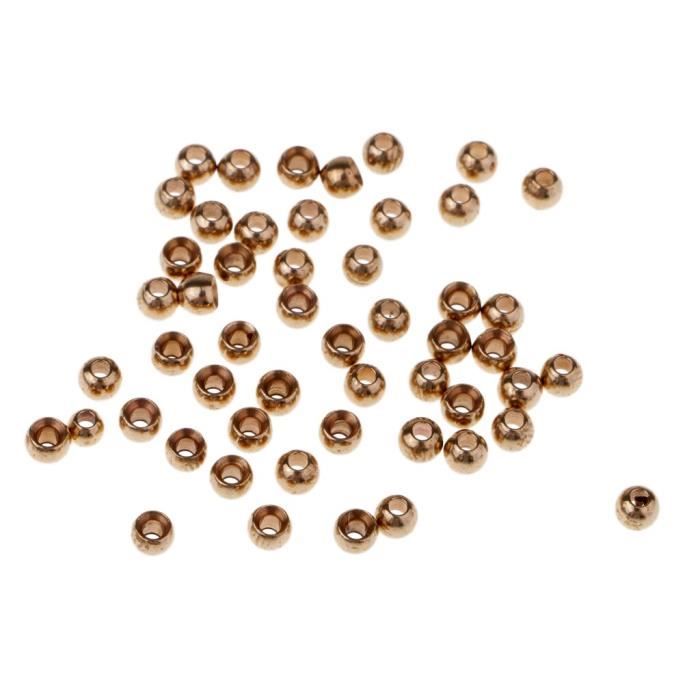 Perles en Laiton de 2.3mm 3.8mm pour la Mouche Petites Perles Boule de