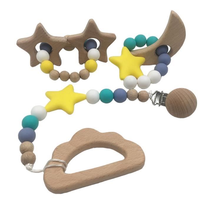 Bracelet Tetine Pour Bebe Ensemble De Dentition Baie De Dentition En Silice De Qualite Alimentaire En Hetre 5 Achat Vente Anneau De Dentition 6954937842797 Cdiscount