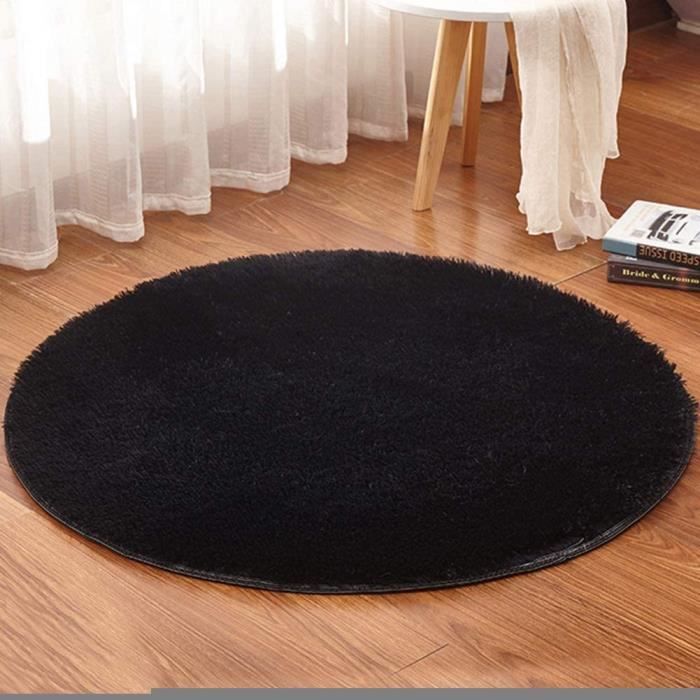 Shaggy Tapis Rond Soft Moquette Antidérapant Carpet de Salon Lit
