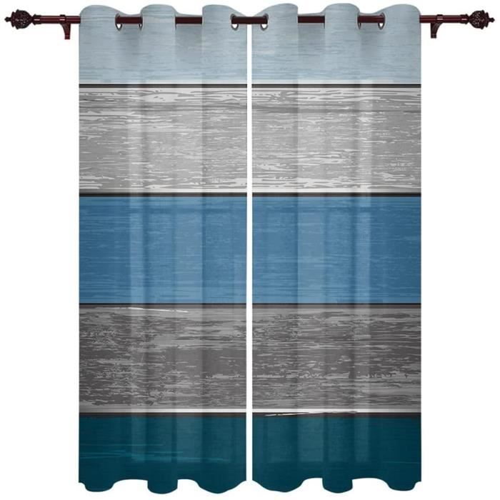 Rideau Occultant 3D Bleu Océan - Impression Photo, Tissu épais, Pour Chambre Ou Salon