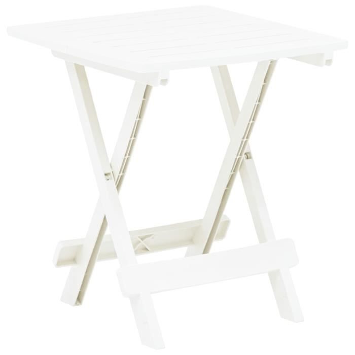 33353© table de salon de jardin pliable - table de pique-nique - blanc 45x43x50 cm plastique [bon avis]