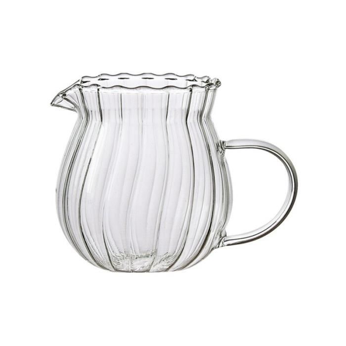 PRETYZOOM Pichet à Lait Verre 155ml - Bec Verseur, Transparent, Pour Café, Cuisine Et Restaurant
