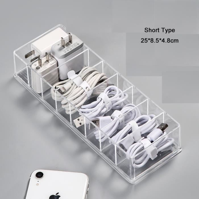 YunNasi Boîte de Rangement pour câbles avec 10 Attaches de câble
