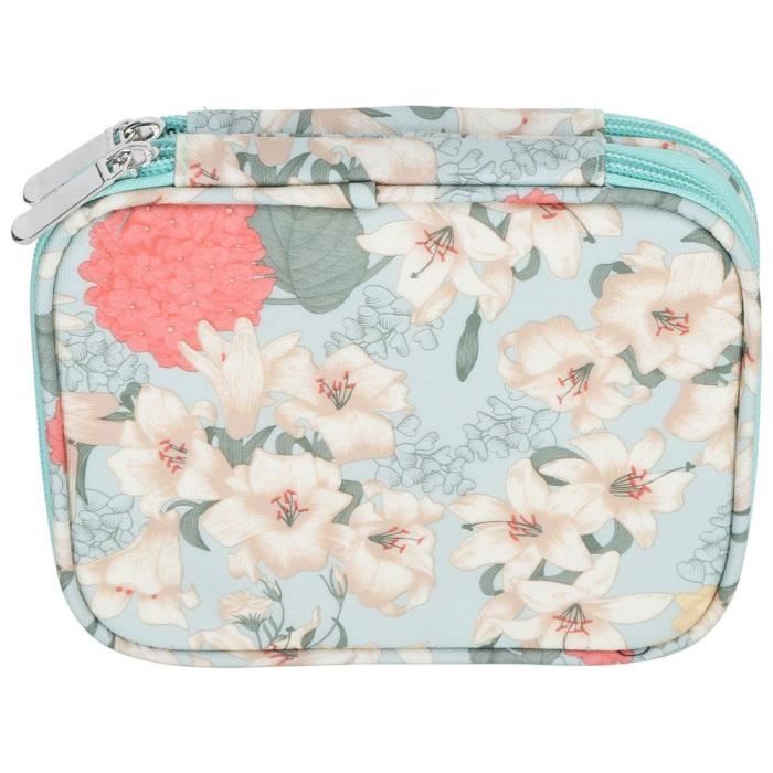 Sac à Crochet, Couture Double Face Avec Fermeture éclair Facile à Transporter, Crochet Fait à La Main, Tissu Oxford, Grand Sac De Rangement Pour Fils Et Marqueurs De Point (éléphant