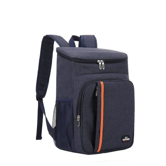 Sac à Dos Isotherme 23L AUXDIQ – Glacière Portable étanche, Isolation EPE, Multiple Poches | Pour Pique-nique, Randonnée