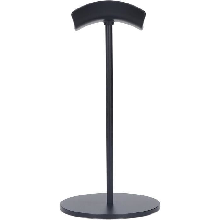 Support Casque Pliable Aluminium Réglable - Porte Écouteurs Avec Vis Et Clé Hexagonale Noir