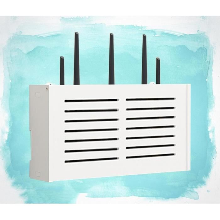Support Box Internet Vertical Mural Étagère Tv Étagère Tv Murale Bois ...