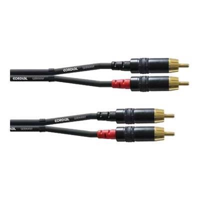 CORDIAL CFU3CC - Câble bretelle audio 3m 2 RCA mâle / 2 RCA mâle