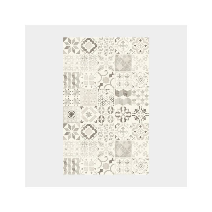 Tapis Vinyle 100 X 200 Cm Carreaux De Ciment Noir Achat Vente Tapis Soldes Cdiscount