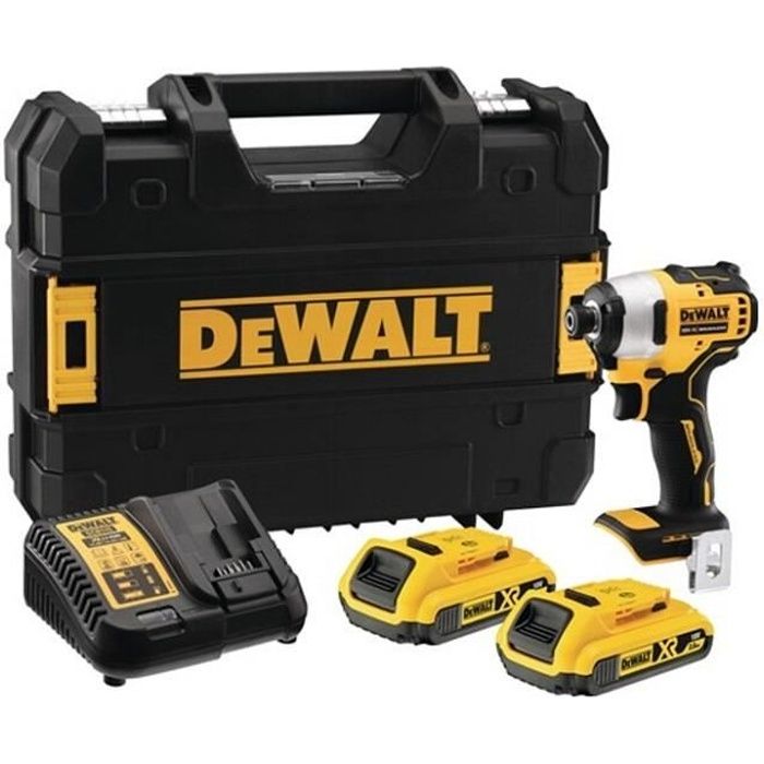 DeWALT DCF809D2T Clé à chocs sans fil 18V 2Ah 14 Brushless sans avec coffret TSTAK