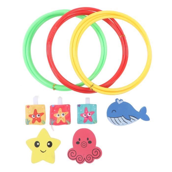 Set de 4 anneaux de plongée colorés - Piscine - Anneaux Pop Up - Jouets de