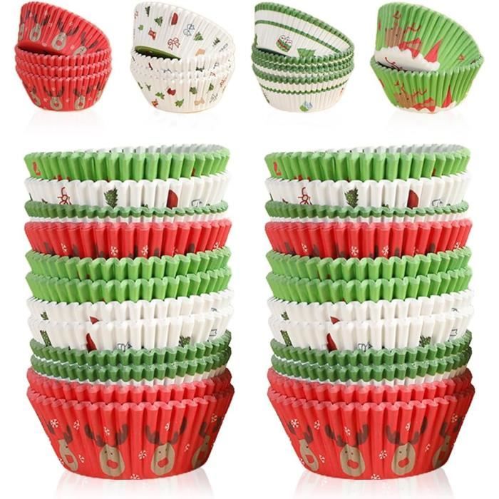 Webake Lot De 50 Moules à Muffin Papier Caissettes Cupcake En Rayure