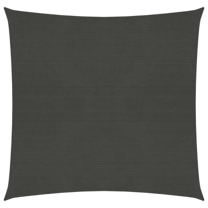 Voile dombrage - ESTINK - Carré - 160 g/m² - Anthracite - Perméable au vent et à leau