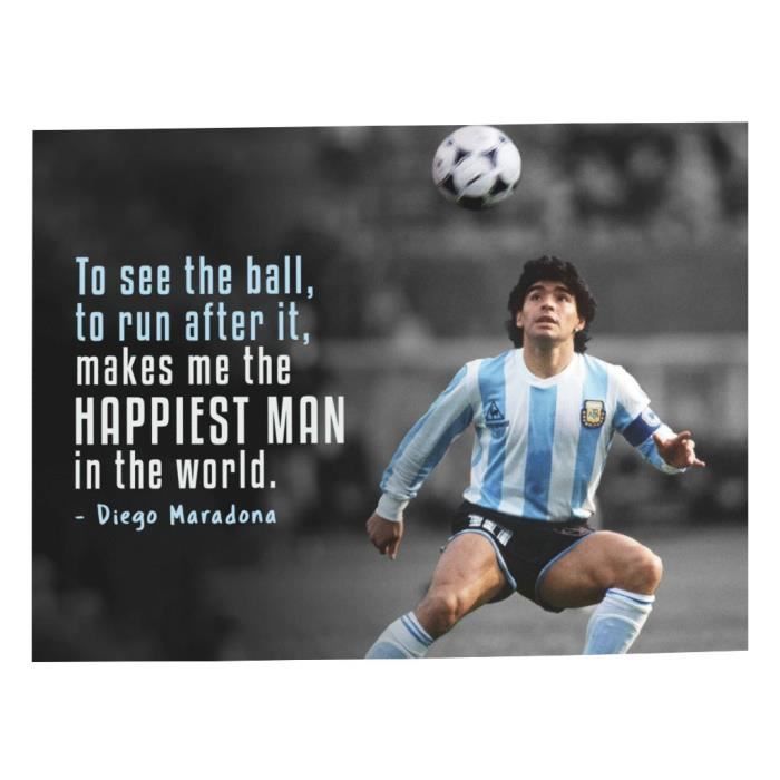 Affiche Poster Citation Anglais Maradona Argentine Football 31cm X 41cm Cdiscount Maison