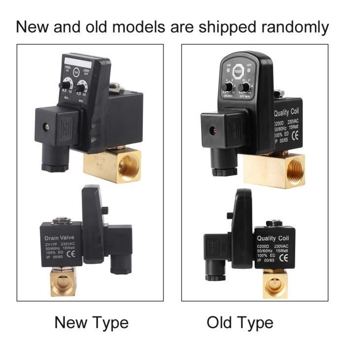 Vanne De Purge électronique Temporisée Automatique G1/2 DN15 Pour Condensats De Compresseur Dair Ac230v 92056817