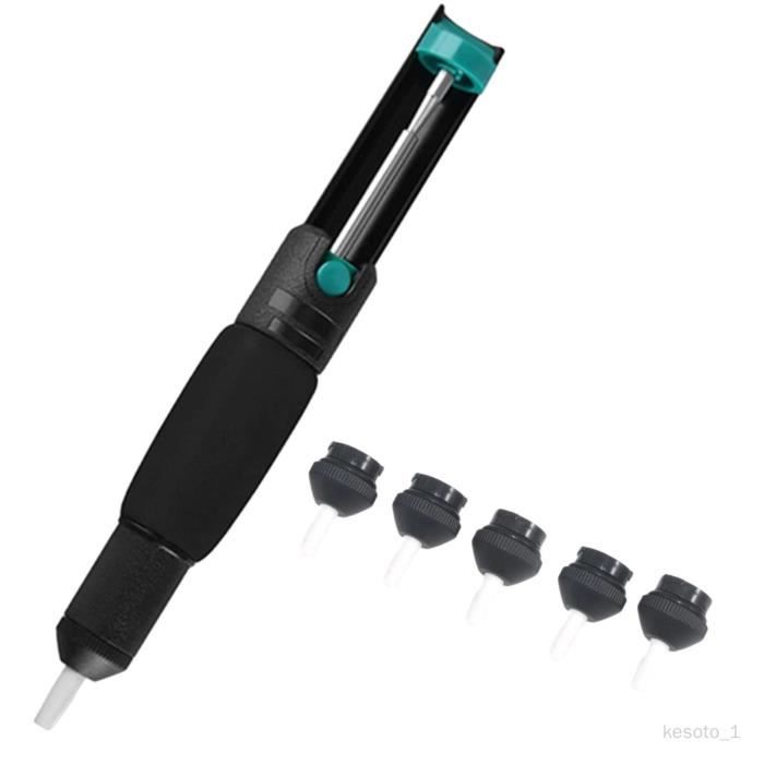 Owootecc Pompe à Dessouder Avec Buse En Silicone Flexible Résistante Aux Hautes Températures, Boîtier En Aluminium De Qualité Supérieure, Puissance D'aspiration Plus Forte, Boîtier En Aluminium