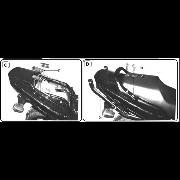Support top case GIVI Monorack 340F pour moto Yamaha 600 Fazer 1998 a 2003 Cdiscount Auto