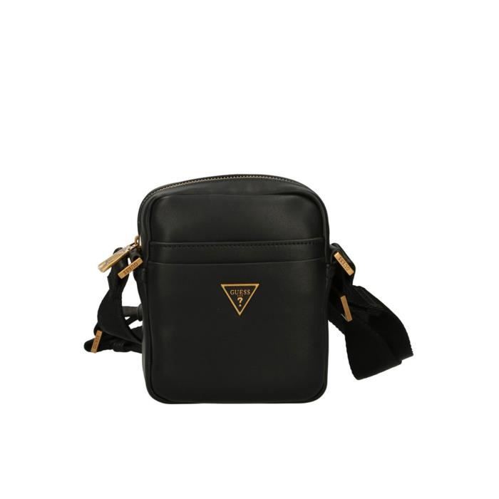 Sacoche taille S en cuir PU - Guess jeans - Homme U Noir