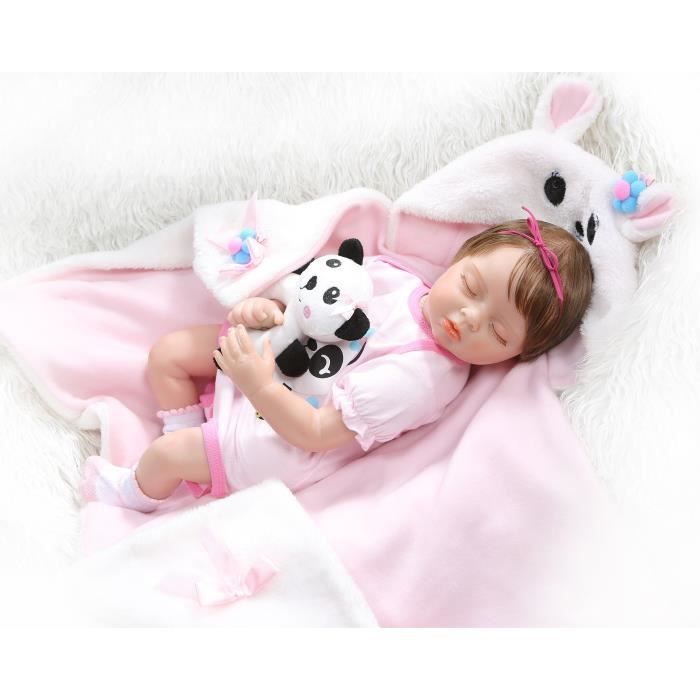 Silicone Souple Reborn Bebe Filles Poupees 22 Faux Bebe Reborn Bebes Pour Enfants Meilleur Cadeau Dormir Poupee Jouets Cdiscount Jeux Jouets
