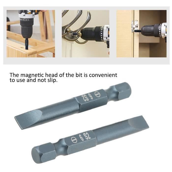 Lot De 45 Embouts De Tournevis En Acier S2 Magnétique Résistant Aux Chocs,Torx/Phillips/Pozidriv/fente/tête Hexagonale 1/4"avec - Bricolage