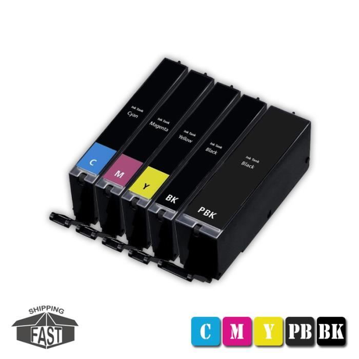 5 Cartouches D Encre Assorties Premium Compatible Pgi550 Bk Xl Cli551 Y Xl Pour Imprimante Canon Pixma Mg 5450 Cdiscount Informatique