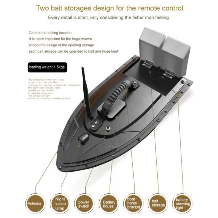 Bateau Appât De Pêche Télécommandé Flytec RC - Pour Pièces Ou Réparation - Sans Télécommande