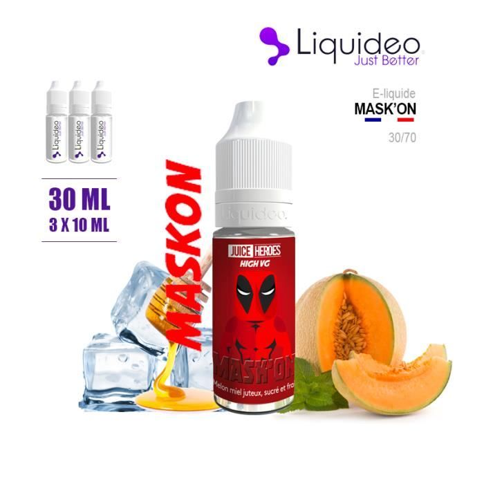 E-liquide LIQUIDEO 30ML saveur MASKON sans nicotine (e-liquide id : PRD2) -  (3x10ML)