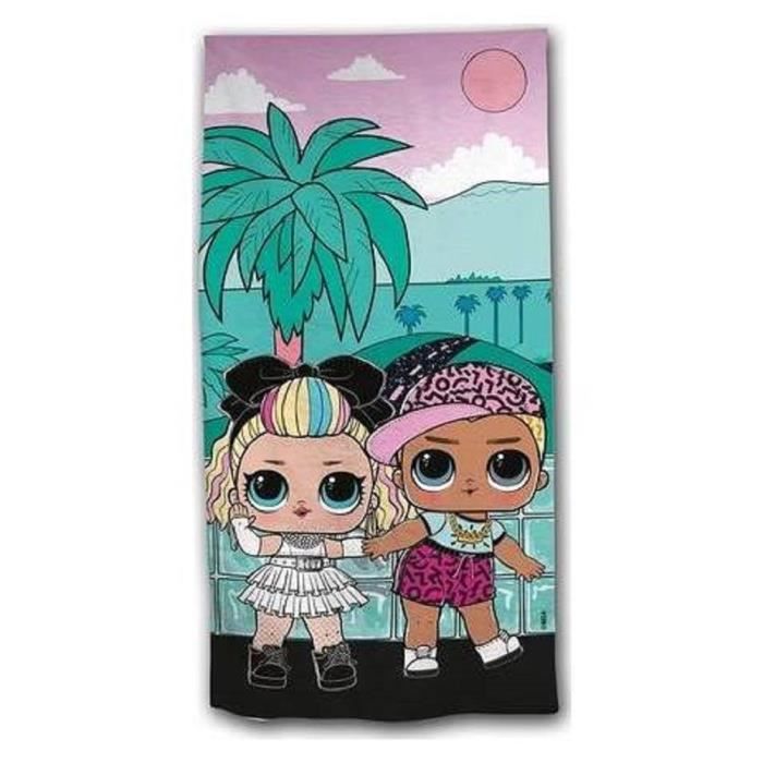 Serviette drap de plage bain LOL Surprise poup e Glamour L.O.L 100