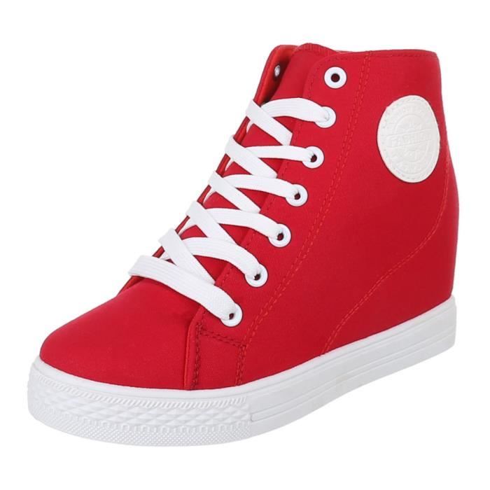 basket semelle rouge femme