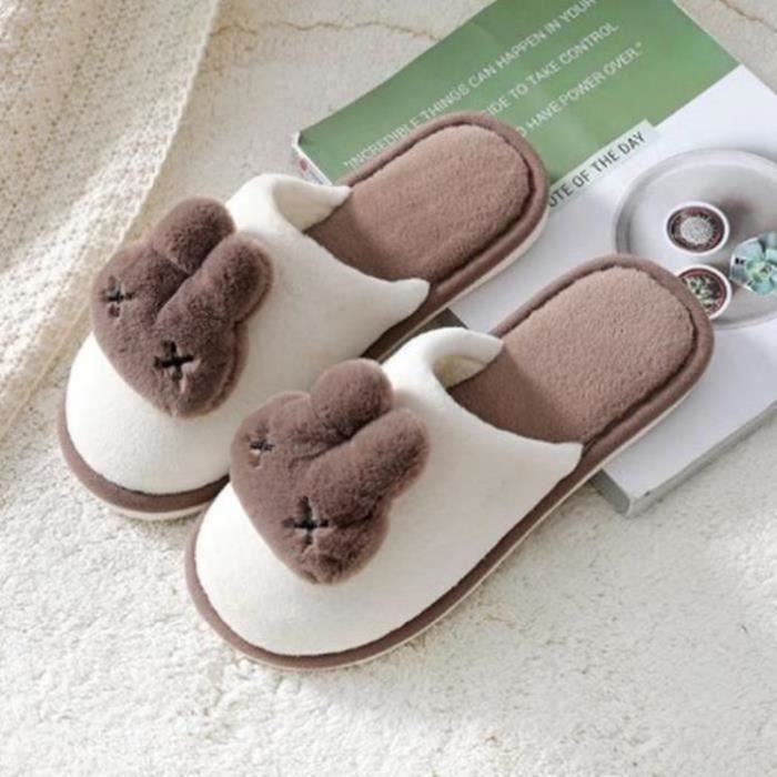 Chaussons Enfant Hiver Modèle Chien – Peluche Chaude, Pantoufles Garçon/fille, Intérieur Doux