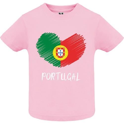 T Shirt Premium Manche Courte Bebe Fille Rose Coeur Crayon Portugal 1 Rose Achat Vente T Shirt Bientot Le Black Friday Cdiscount