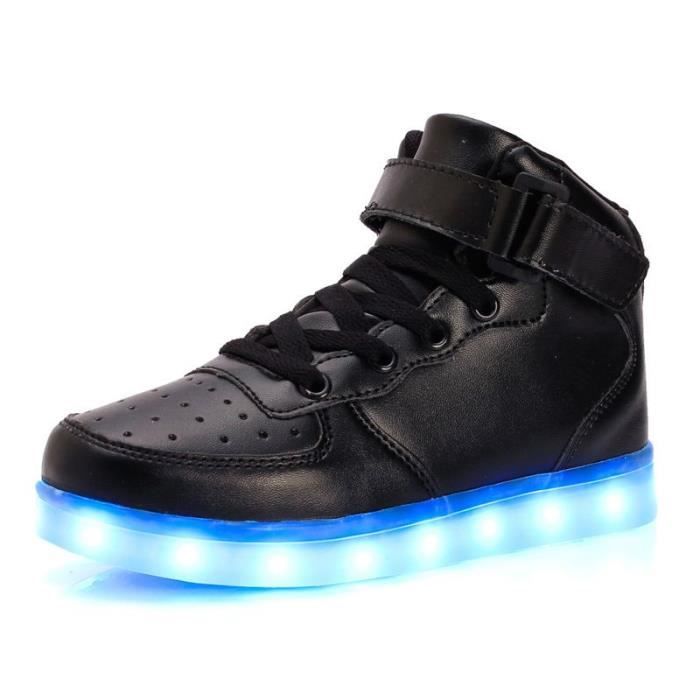 Chaussures Adulte Lumi re LED 7 Couleurs Rechargeable USB Noir