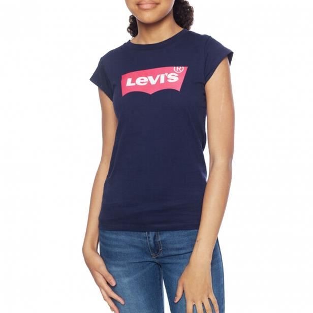 Tee shirt on sale levis femme bleu