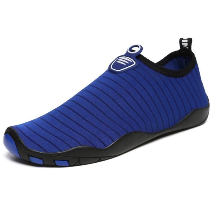 Chaussures de rivi re JS SLIP ON Mixte Bleu Tissu lastique